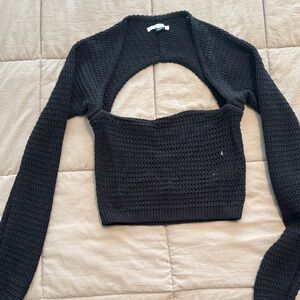 American Eagle Outfitters Black Knit Top